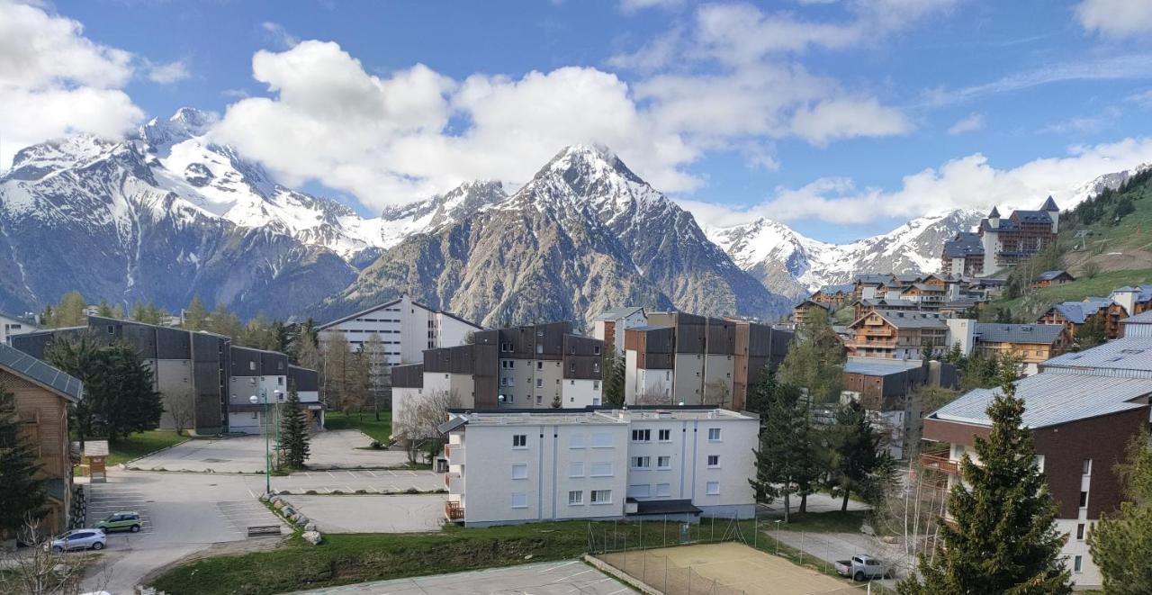 Residence Plein Sud A Cote Jandri Express, Front De Neige, Vue Splendide, Label 2 Alpes, Classe 2 Etoiles Tourisme لو دوز آلب المظهر الخارجي الصورة