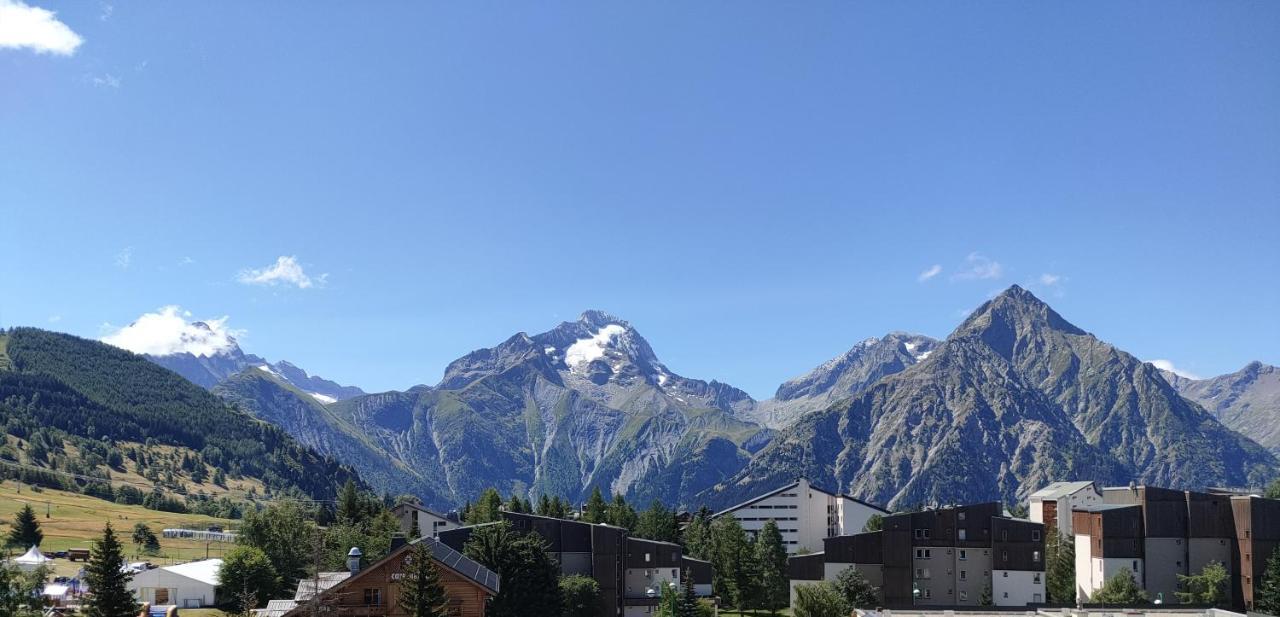 Residence Plein Sud A Cote Jandri Express, Front De Neige, Vue Splendide, Label 2 Alpes, Classe 2 Etoiles Tourisme لو دوز آلب المظهر الخارجي الصورة