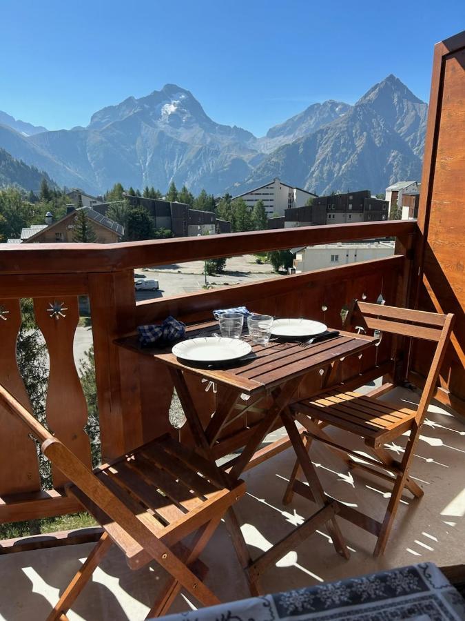 Residence Plein Sud A Cote Jandri Express, Front De Neige, Vue Splendide, Label 2 Alpes, Classe 2 Etoiles Tourisme لو دوز آلب المظهر الخارجي الصورة