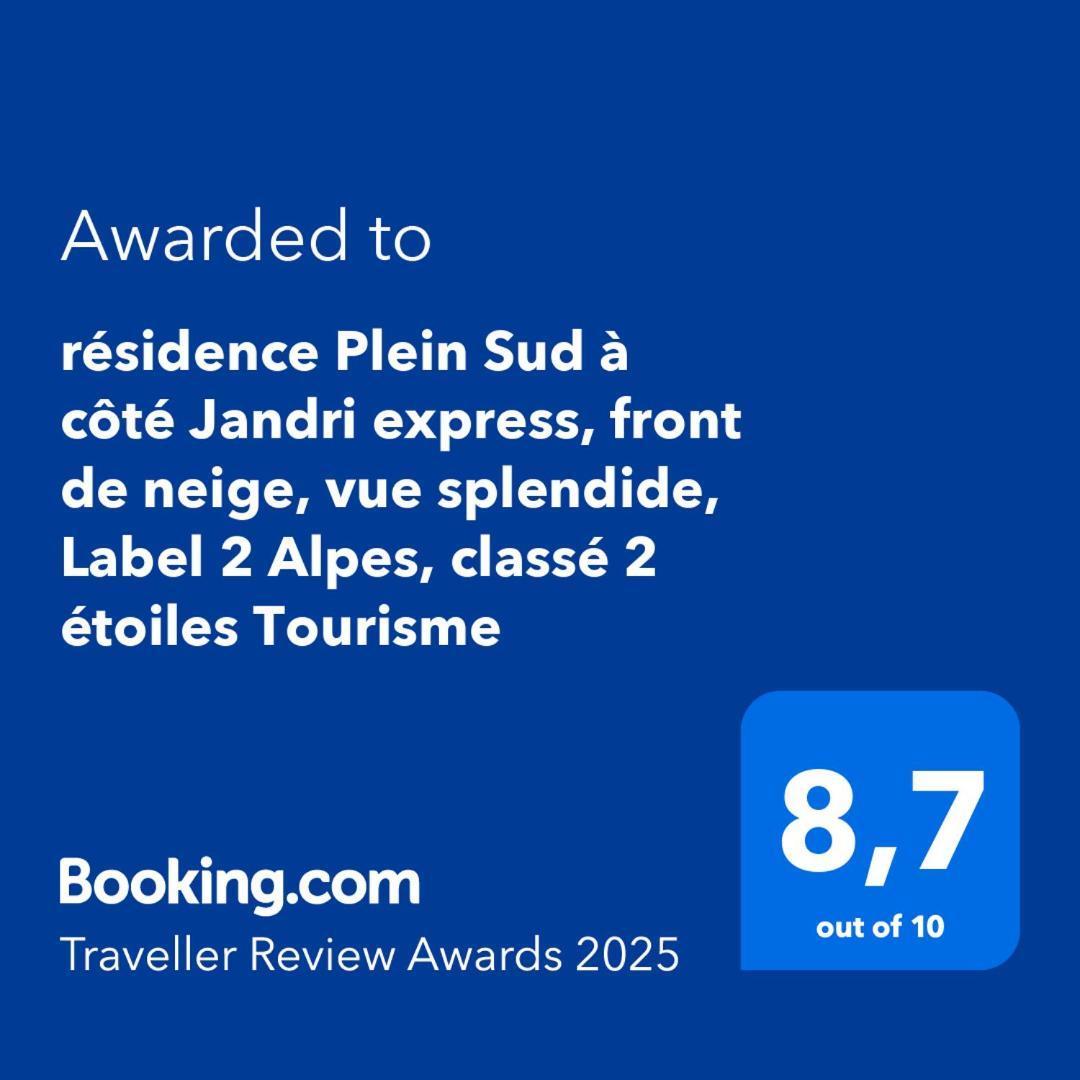 Residence Plein Sud A Cote Jandri Express, Front De Neige, Vue Splendide, Label 2 Alpes, Classe 2 Etoiles Tourisme لو دوز آلب المظهر الخارجي الصورة